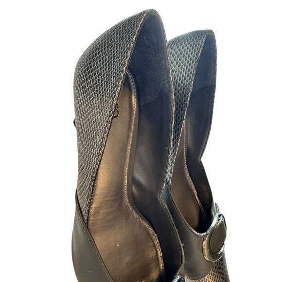 NWT Y2k 90s Vintage Cato Womens Gray Pointed Toe Pump Stiletto Heels 8 Wide - Picture 3 of 10